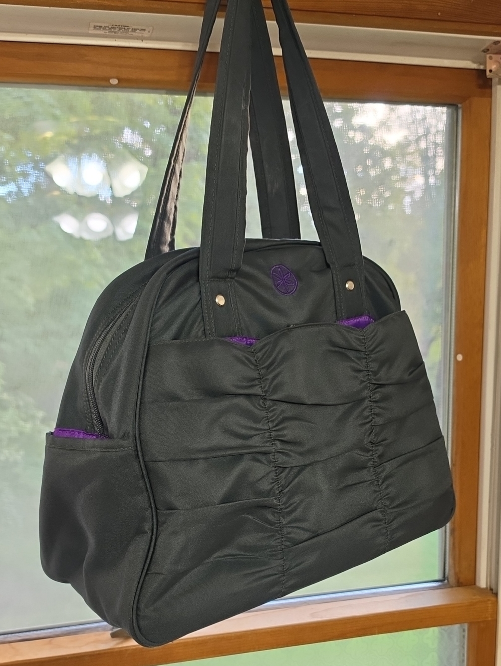 Gaiam Gray and Purple Women's Excercise Bag